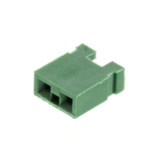 TE Connectivity AMPMODU MOD IV Shunt Straight Female Green Open Top 2 Way 1 Row 2.54 mm Pitch 142270-5