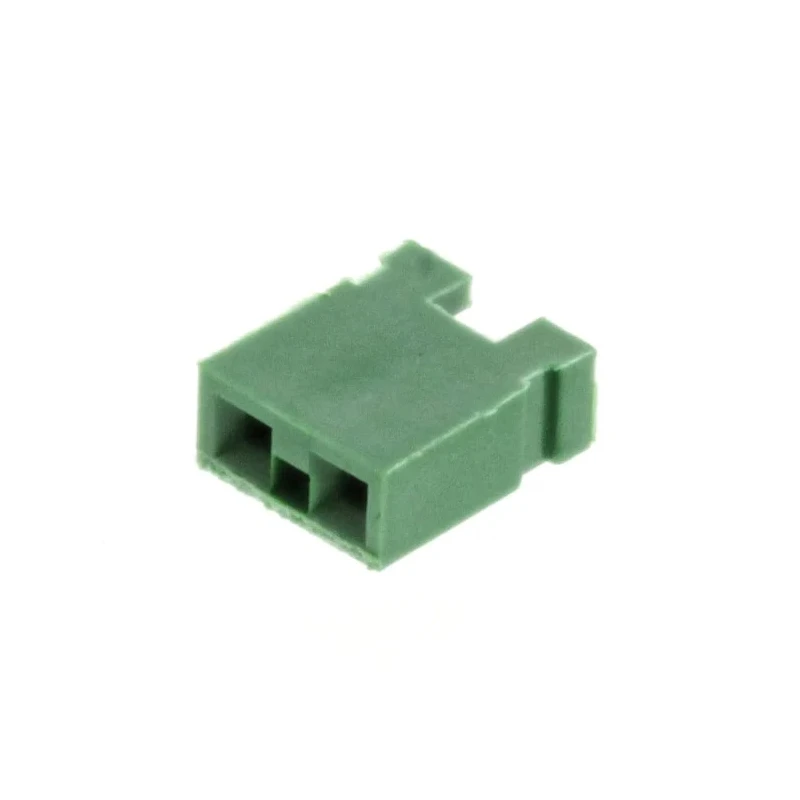 TE Connectivity AMPMODU MOD IV Shunt Straight Female Green Open Top 2 Way 1 Row 2.54 mm Pitch 142270-5