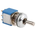 APEM Panel Mount Toggle Switch On-Off-On DPDT 24 V dc 250 V ac Solder Terminal 106471175
