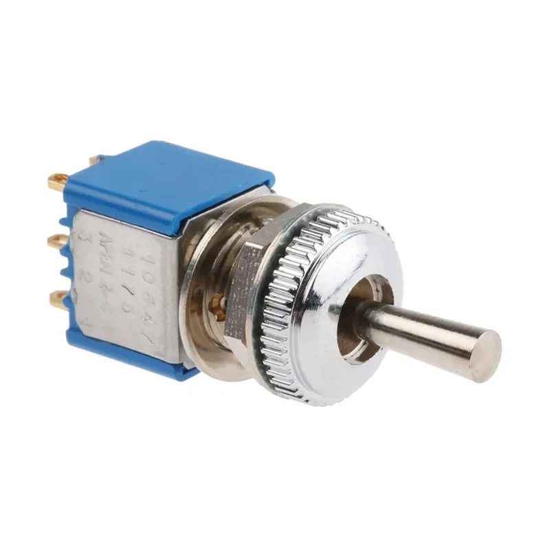 APEM Panel Mount Toggle Switch On-Off-On DPDT 24 V dc 250 V ac Solder Terminal 106471175