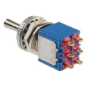 APEM Panel Mount Toggle Switch On-Off-On DPDT 24 V dc 250 V ac Solder Terminal 106471175
