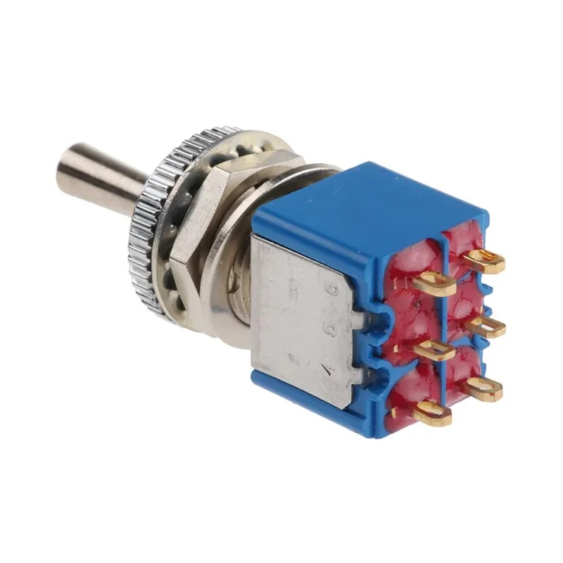 APEM Panel Mount Toggle Switch On-Off-On DPDT 24 V dc 250 V ac Solder Terminal 106471175