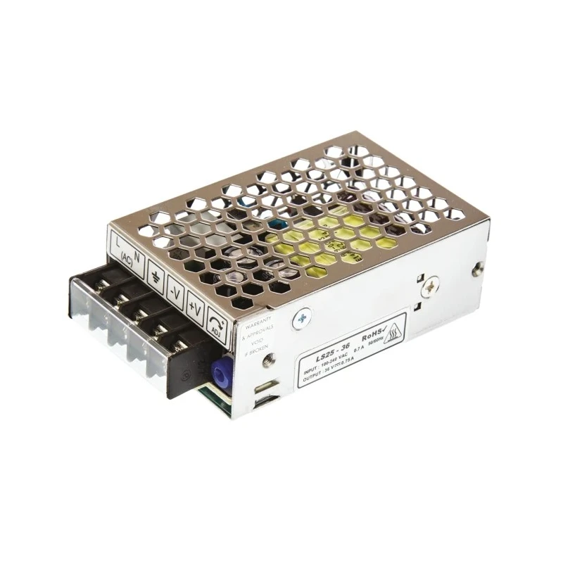 TDK-Lambda LS25-36 Switching Power Supply 36V DC, 750mA, 25W, Chassis Mount LS25-36