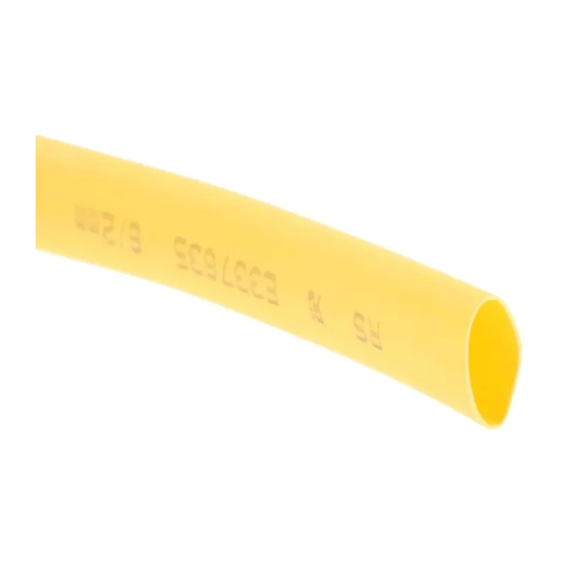 RS PRO Heat Shrink Tubing Yellow 6 mm Sleeve Diameter x 7 m Length 3:1 Shrink Ratio 700-4478