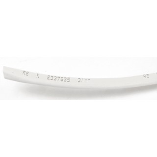 RS PRO Polyolefin Heat Shrink Tubing White 3 mm Sleeve Diameter x 10 m Length 3:1 Ratio 700-4554