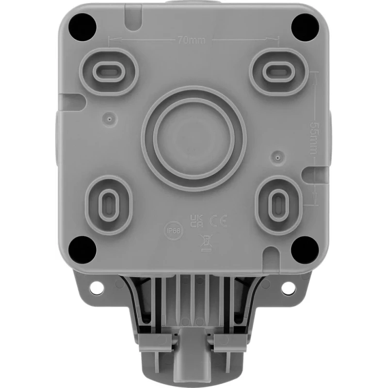 BG Electrical 13A 1 Gang Outdoor Surface Mounted Plug Socket Type G, 250V, IP66 WP23-02