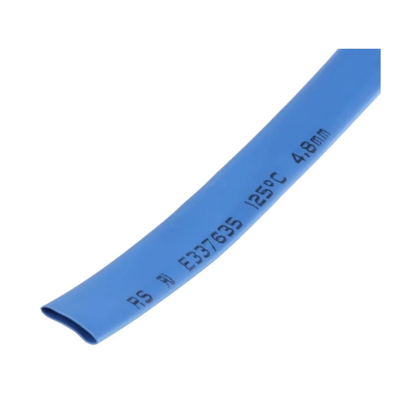 RS PRO Blue Heat Shrink Tubing 4.8 mm Sleeve Diameter x 9 m Length Polyolefin Flame Retardant 2:1 Ratio 700-4740