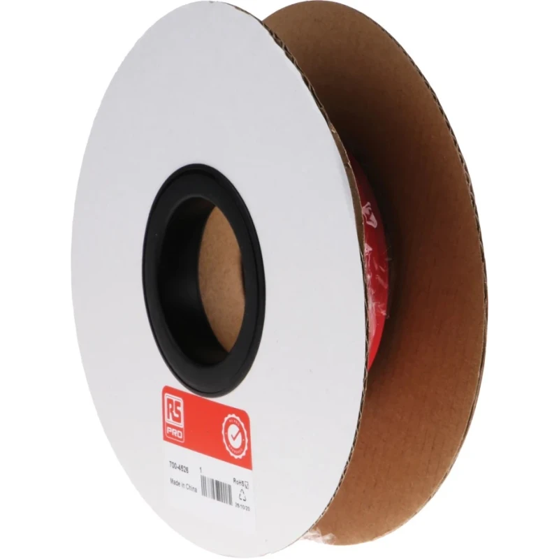 RS PRO Heat Shrink Tubing Red 12 mm Sleeve Diameter x 4 m Length Polyolefin Flame Retardant 3:1 Shrink Ratio 700-4526