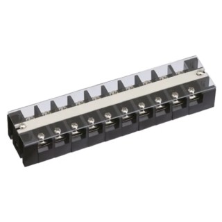 Sato Parts Non-Fused Terminal Block 10-Way 30A 250V Screw Termination Phenolic Resin Black ML-11-30F-10P