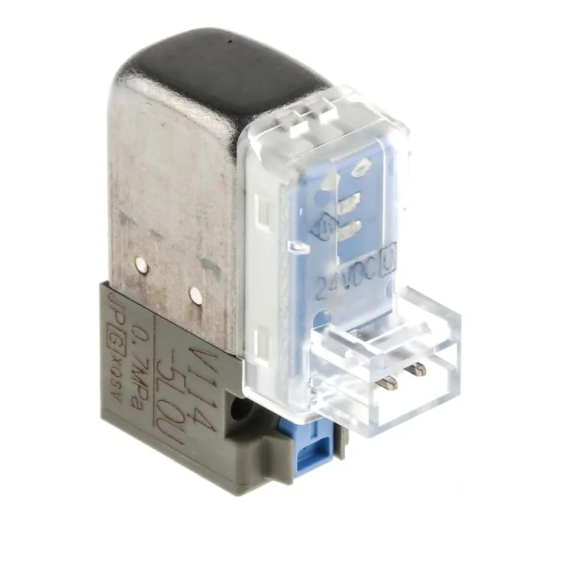 SMC Pneumatic Solenoid Valve 3/2 NC Solenoid/Spring M5 x 0.8 Resin Body 24V dc V114-5LOU