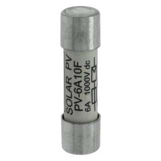 Eaton Ceramic Cartridge Fuse 6A Current 10 x 38 mm 1kV DC PV-6A10F