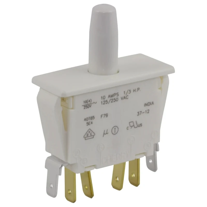 ZF Door Micro Switch, DPDT Button, 10 A, Panel Mount, -40°C to 85°C F79-00A