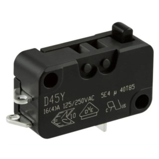 ZF Button Micro Switch, Solder Terminal, 16A, 250 V ac, SPDT, IP40 D453-B8AA
