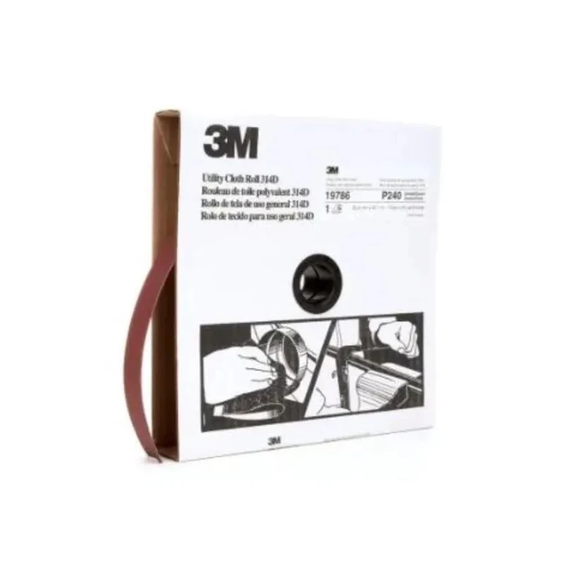 3M Abrasive Paper P100 Grit Fine Sandpaper Roll 314D Series, 25 m x 38mm 3M 314D P100 38MMX25M 5RLS/CTN