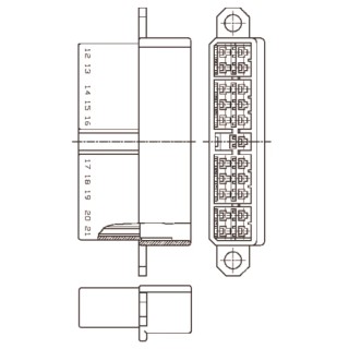 TE Connectivity Multi-Interlock Mark II Female Connector Housing 6 mm Pitch 17 Way 2 Row Straight 172516-1