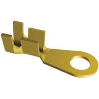 TE Connectivity Uninsulated Ring Terminal 4.3 mm Stud Size 18 AWG to 14 AWG Wire Size Yellow 160787-1