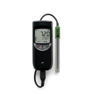 Hanna Instruments Portable pH Meter with ±0.02 pH Accuracy, 0.01 pH Resolution, 16 pH Max, 105 °C Max HI-991001