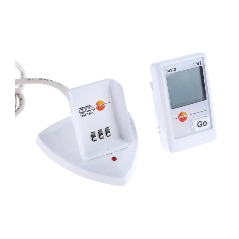 Testo 174T Kit Temperature Data Logger USB, 1 Channel, ±0.5 °C Accuracy, LCD Display, IP65, Battery Powered 0572 0561