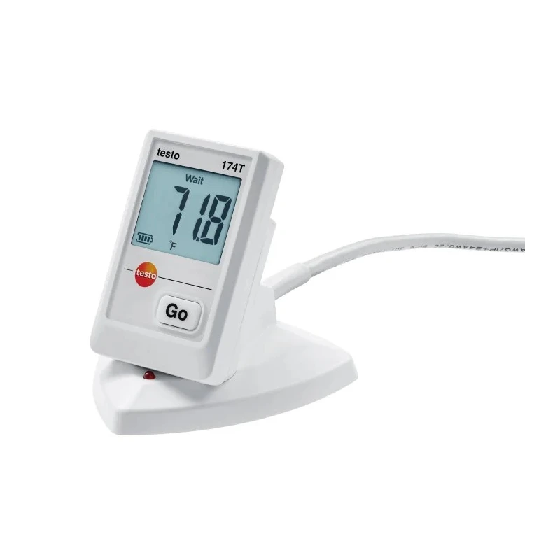 Testo 174T Kit Temperature Data Logger USB, 1 Channel, ±0.5 °C Accuracy, LCD Display, IP65, Battery Powered 0572 0561