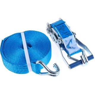 RS PRO 9 m Hook Ratchet Strap, 50mm Wide, 5000 kg Breaking Strain 729-3013