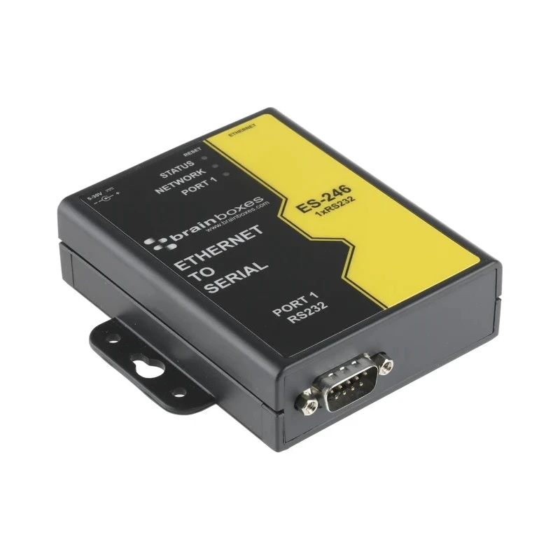Brainboxes Server Serial Device Server 1 Port, 1 Mbps Baud Rate, 5 to 30 V dc Supply Voltage ES-246