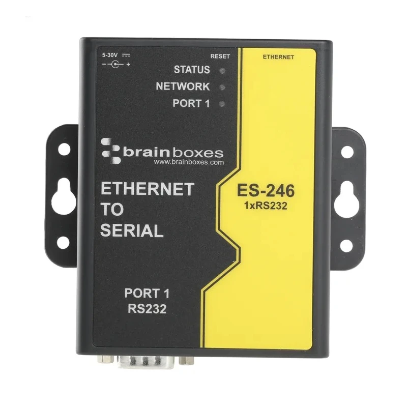 Brainboxes Server Serial Device Server 1 Port, 1 Mbps Baud Rate, 5 to 30 V dc Supply Voltage ES-246