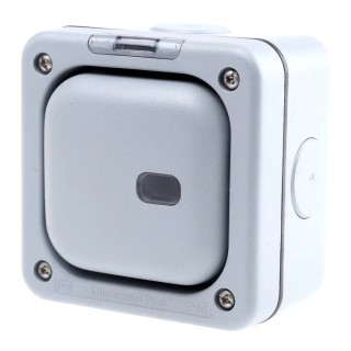 MK Electric Masterseal 1 Way Light Switch 1 Gang Grey Polycarbonate Material IP65 K56421GRY