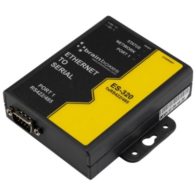 Brainboxes Adapter Serial Device Server 1 Port 1 Mbps Baud Rate ES-320