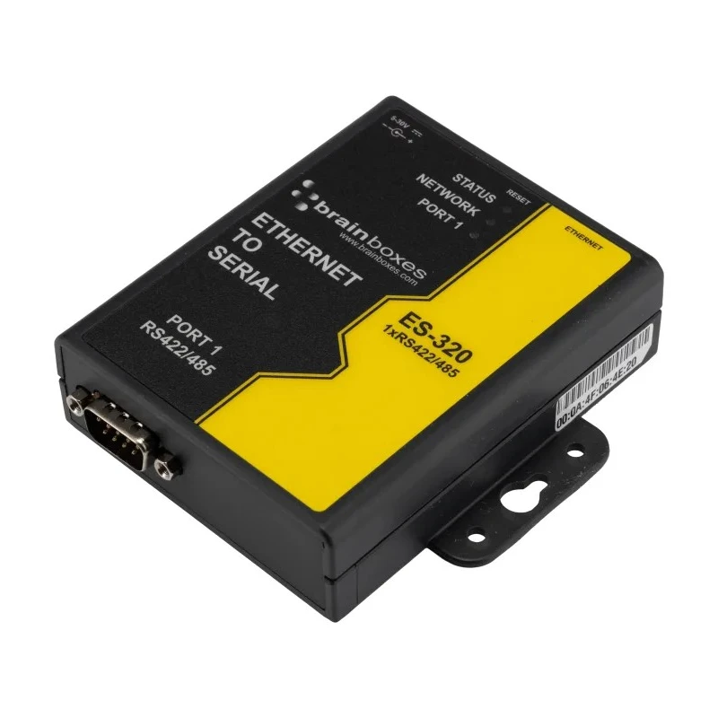 Brainboxes Adapter Serial Device Server 1 Port 1 Mbps Baud Rate ES-320