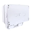 MK Electric 13A White 2 Gang Surface Mount Plug Socket Indoor & Outdoor Type G K56481WHI