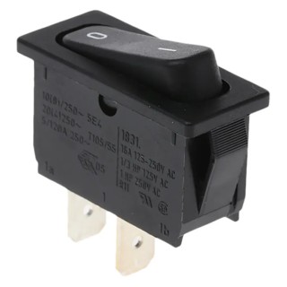 Marquardt SPST On-Off Rocker Switch Panel 30.2 x 11 mm Polyamide IP40 20A 1831.3313