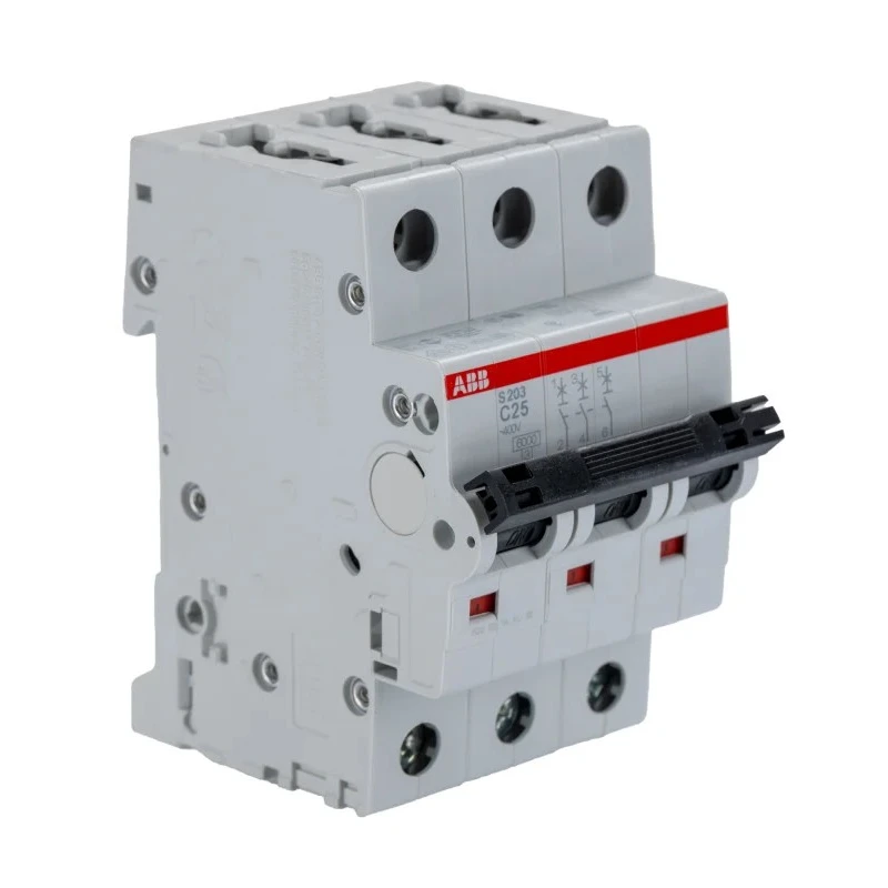 ABB System Pro M Compact S200 Miniature Circuit Breaker 3-Pole 25A Type C 400V AC 10kA Breaking 2CDS253001R0254 S203-C25