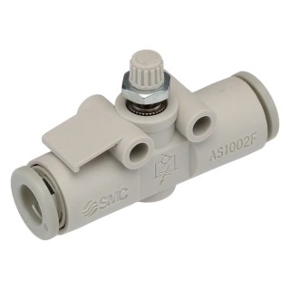 SMC AS Series In-Line Type Flow Controller Tube, 6mm Tube Inlet/Outlet, M Thread, 0.1-1 MPa Operating Pressure AS1002F-06