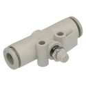 SMC AS Series In-Line Type Flow Controller Tube, 6mm Tube Inlet/Outlet, M Thread, 0.1-1 MPa Operating Pressure AS1002F-06