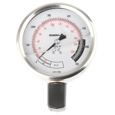 Enerpac 100 mm 1/2 in NPTF Stainless Steel Case Pressure Gauge 700 bar GF20B
