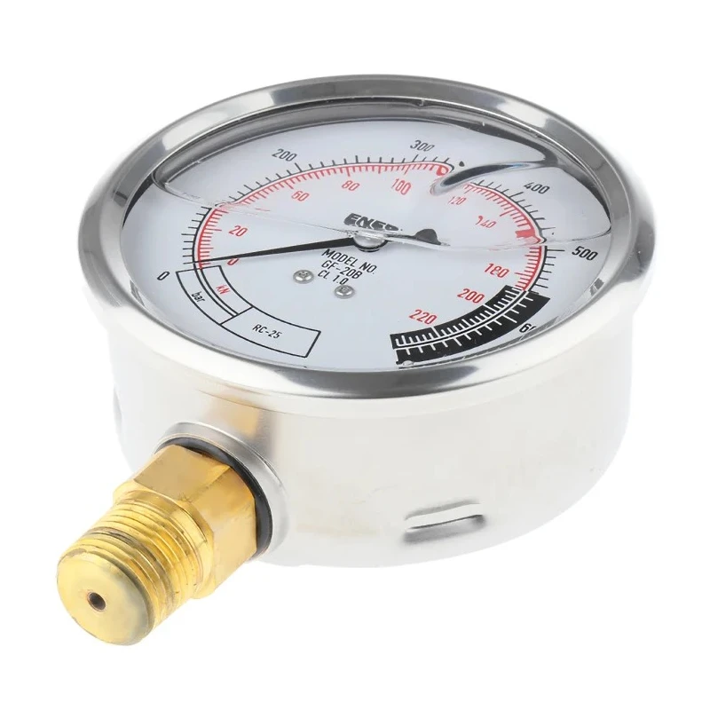 Enerpac 100 mm 1/2 in NPTF Stainless Steel Case Pressure Gauge 700 bar GF20B