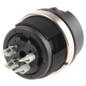 binder Miniature Circular Connector 4 Contacts Panel Mount Female Plug IP40 678 Series 99-0612-00-04