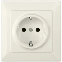 Siemens Plug Socket 1 Gang 16A White Flush Mount Type F Plastic DELTA Series 5UB1582