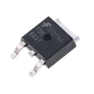 onsemi PowerTrench Type P-Channel MOSFET, 55 A, 35 V Enhancement Mode, 3-Pin TO-252 Package FDD6637