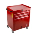 RS PRO Heavy Duty 3 Drawer Wheeled Steel Roller Cabinet with Central Locking, 450mm x 630mm x 830mm 753-1573