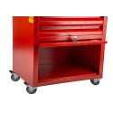 RS PRO Heavy Duty 3 Drawer Wheeled Steel Roller Cabinet with Central Locking, 450mm x 630mm x 830mm 753-1573