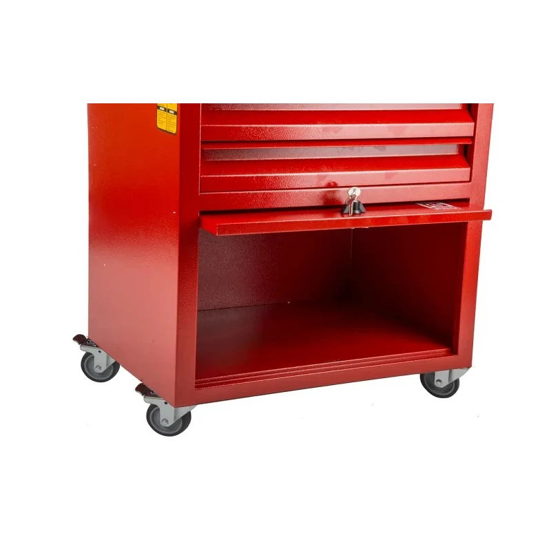 RS PRO Heavy Duty 3 Drawer Wheeled Steel Roller Cabinet with Central Locking, 450mm x 630mm x 830mm 753-1573