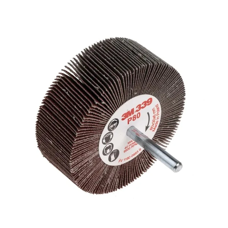 3M 339 Aluminium Oxide Abrasive Flap Wheel 80 mm Diameter P80 Grit FC110075866