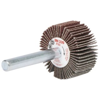 3M Abrasive Wheel Aluminium Oxide Flap Wheel 30 mm Diameter, 15 mm Face Width, P80 Grit, 25400 RPM FC110075536
