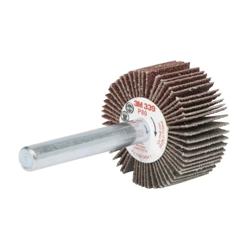 3M Abrasive Wheel Aluminium Oxide Flap Wheel 30 mm Diameter, 15 mm Face Width, P80 Grit, 25400 RPM FC110075536