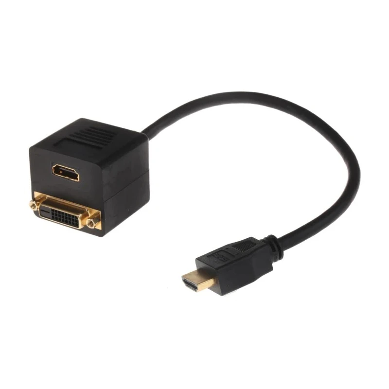 RS PRO HDMI Cable Male DVI-D Dual Link HDMI to Male DVI-D Black 768-4150