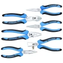 Gedore 6-Piece Steel Multipurpose Plier Set with Plastic Handle Case RZB1-2