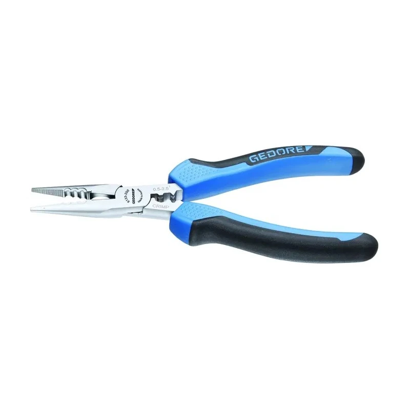 Gedore Long Nose Plier 180mm Overall Length Copper Steel Stainless Steel Aluminium 8133-180 JC