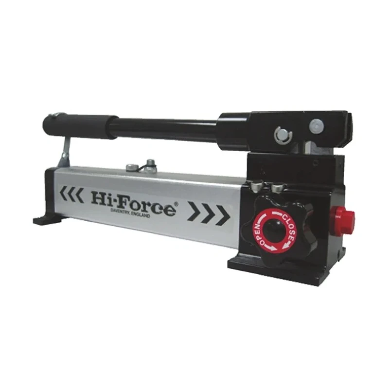 Hi-Force Hydraulic Hand Pump 0.5 L Hand Pump Aluminum Body Rubber Handle, 700 bar HP211