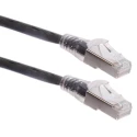 RS PRO Shielded S/FTP Cat6a Ethernet Cable RJ45 Male to RJ45 Male, 2 m, Black, Low Smoke Zero Halogen, 30V Cat6a